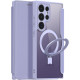 Flip MagSafe Θήκη Πορτοφόλι με Μαγνητικό Finger Holder - Samsung Galaxy S24 Ultra - Duxducis Skin X Pro - Purple (6934913020708)