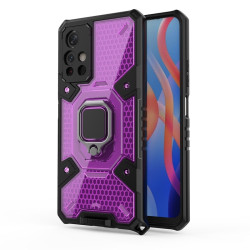 Techsuit Honeycomb Armor - Ανθεκτική Θήκη Xiaomi Poco M4 Pro 5G με Μεταλλικό Ring Holder - Rose Violet (5949419028135)