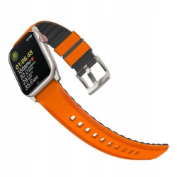 Uniq Linus Αδιάβροχο Λουράκι Premium Σιλικόνης Apple Watch Ultra/SE/11/10/9/8/7/6/5/4 (49/46/45/44mm) - Volt Orange (UNIQ-49MM-LINUSVORG)