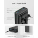 Charmast PowerBank & Wall Adapter C1146L - Φορητή Μπαταρία Φόρτισης 10.000mAh / Φορτιστής Τοίχου με 2 x USB-Α / 1 x Type-C - 20W - Black (ACE100-C)