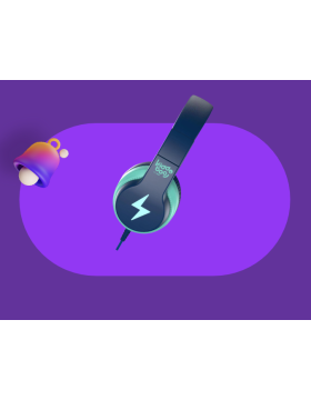 Kiddoboo Headphones P13 - Ενσύρματα Ακουστικά Κεφαλής για Παιδιά με Ασφαλή Μέγιστη Ένταση Ήχου & 1 x Θύρα Jack 3.5mm - Blue Sky (KBP13BLU)