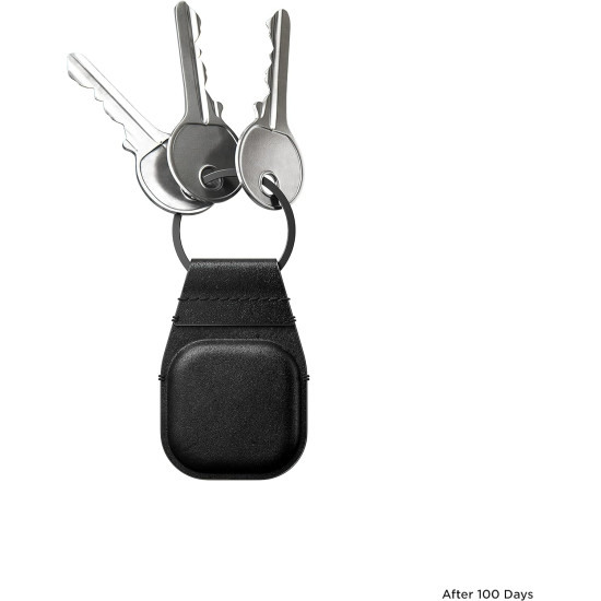 Nomad Leather Keychain - Δερμάτινη Θήκη / Μπρελόκ Apple AirTag 2 / 1 - Black (NM01014485)