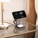 Satechi 3-in-1 Foldable Qi2 Wireless Charging Stand - Μαγνητική Αναδιπλούμενη Βάση Ασύρματης Φόρτισης MagSafe 15W για iPhone / AirPods / Apple Watch με Αντάπτορα Ταξιδιού 45W & Βύσματα EU / US / UK - Space Gray (ST-Q31FM-EA)