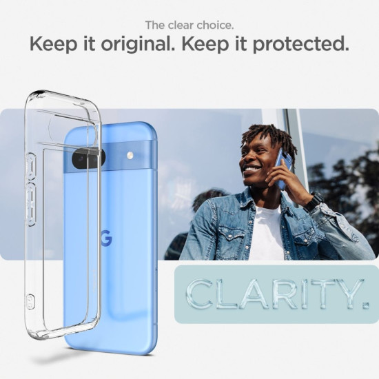 Σκληρή Θήκη - Google Pixel 8a - Spigen Ultra Hybrid - Crystal Clear (ACS07260)