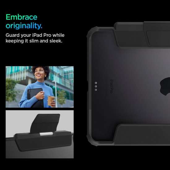 Θήκη με Υποδοχή για Apple Pencil - Apple iPad Pro 11" 2025 / 2024 - Spigen Ultra Hybrid Pro - Black (ACS07016)