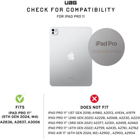 Flip Ανθεκτική Θήκη με Υποδοχή για Apple Pencil - Apple iPad Pro 11" 2025 / 2024 - UAG Metropolis SE - Black (124475114040)