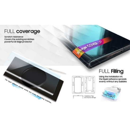 Whitestone Dome Glass - Liquid Optical Clear Adhesive & Installation Kit - Σύστημα Προστασίας Οθόνης - Samsung Galaxy Note 20 Ultra - 2 Τεμάχια (8809365404261)