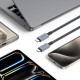 Tech-Protect Ultraboost Max Cable - Καλώδιο Φόρτισης και Μεταφοράς Δεδομένων USB4 Type-C 8K 40Gbps σε Type-C - 100cm - 240W - 5A - Grey (5906302308989)