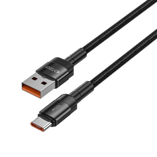 Tech-Protect Ultraboost Evo - Καλώδιο Φόρτισης και Μεταφοράς Δεδομένων USB-A σε Type-C - 50cm - 100W - 5A - Black (5906203690701)
