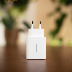 Spacecase SC004W 3-Port Quick USB Charger - Ταχυφορτιστής Ταξιδιού / Αντάπτορας με 1 x USB-A / 2 x Type-C - 30W - White (5905719109226)