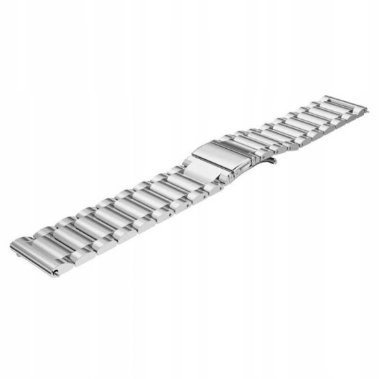 Spacecase Stainless Steel - Universal Μεταλλικό Λουράκι για Smartwatches (22mm) από Ανοξείδωτο Ατσάλι - Silver (5903943240630)