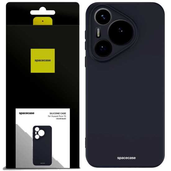 Θήκη Σιλικόνης - Huawei Pura 70 - Spacecase Silicone Case - Black (5905719110192)