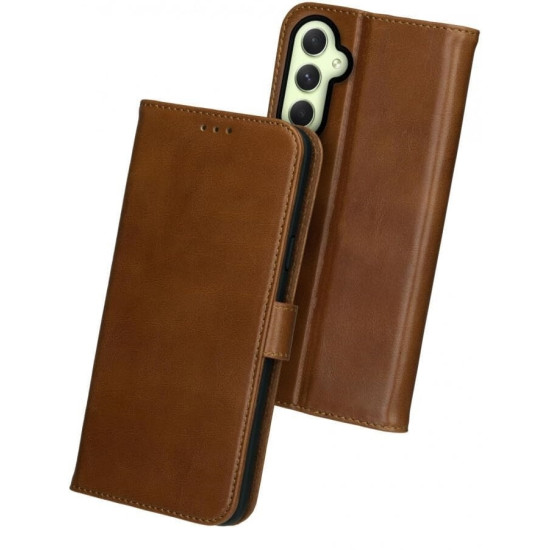 Δερμάτινη Θήκη Πορτοφόλι - Samsung Galaxy A55 - Rosso Deluxe - Brown (8719246438417)