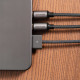 Spacecase USB-C Cable CL02 - Καλώδιο Φόρτισης και Μεταφοράς Δεδομένων Type-C σε Type-C - 200cm - 60W - Black (5905719109172)