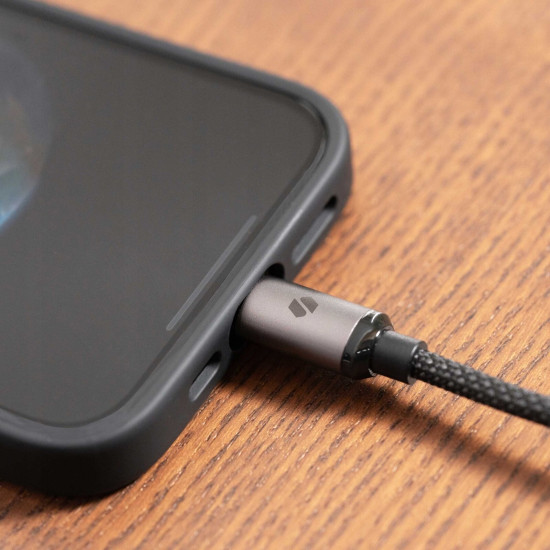 Spacecase USB-C to Lightning Cable CL05 - Καλώδιο Φόρτισης και Μεταφοράς Δεδομένων Type-C σε Lightning - 100cm - 20W - Black (5905719109202)