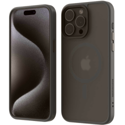 Θήκη Apple iPhone 15 Pro Max - Spacecase Hybrid MagSafe Σκληρή Ημιδιάφανη με MagSafe - Grey (5905719110123)