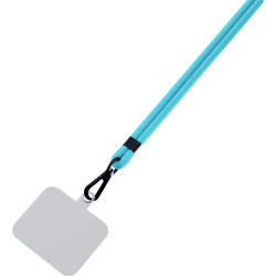 3MK EasyClip - Αποσπώμενο Λουράκι Λαιμού για Θήκες Κινητών / Smartphones - Light Blue / Black (5903108568654)