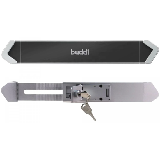 Buddi Lock Series Tablet Holder Wall Mount with Theft Protection - Universal Αντικλεπτική Βιδωτή Βάση Τοίχου για Στήριξη Tablet 9" - 14" - Silver - 5 Έτη Εγγύηση (8719246450679)