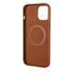iCarer Real Leather Case with MagSafe - Δερμάτινη Θήκη MagSafe με Μεταλλικό Πλαίσιο Κάμερας - Apple iPhone 12 Pro Max - Brown (WMI1217-BN)