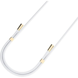 3MK EasyClip - Αποσπώμενο Λουράκι Λαιμού για Θήκες Κινητών / Smartphones - White / Gold (5903108568692)