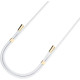 3MK EasyClip - Αποσπώμενο Λουράκι Λαιμού για Θήκες Κινητών / Smartphones - White / Gold (5903108568692)