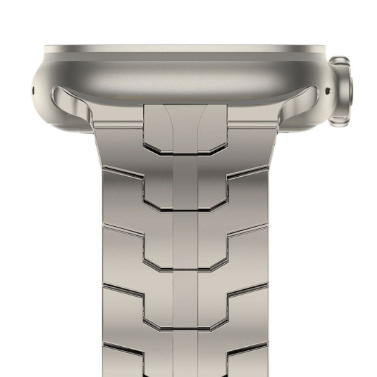 Tech-Protect Stainless Line - Μεταλλικό Λουράκι από Ανοξείδωτο Ατσάλι - Apple Watch Ultra/SE/11/10/9/8/7/6/5/4 (49/46/45/44mm) - Titanium (5906203699582)
