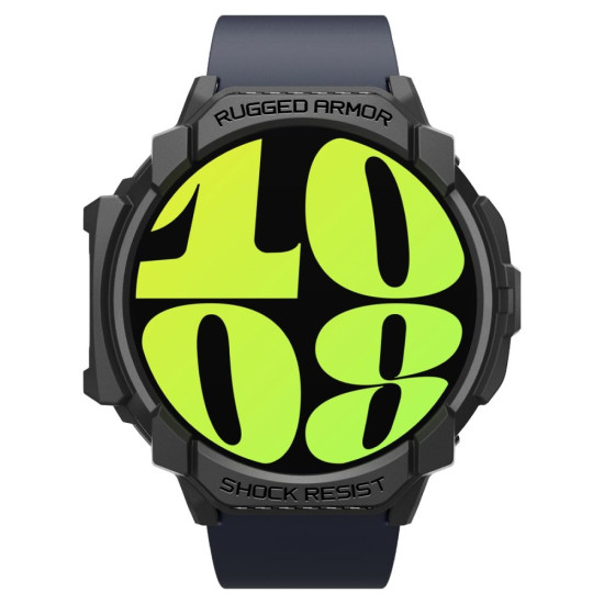 Spigen Rugged Armor - Θήκη Σιλικόνης Samsung Galaxy Watch 7 44mm - Matte Black (ACS08337)