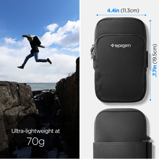 Spigen A702 Dynamic Shield - Universal Θήκη Μπράτσου για Smartphones / Κινητά έως 6.9" - Black (AMP04617)