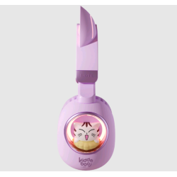 Kiddoboo Bluetooth Headphones Delulu - Ασύρματα Ακουστικά Κεφαλής για Παιδιά με Ασφαλή Μέγιστη Ένταση Ήχου & LED Φωτισμό - Lavender (KBKID5LVD)