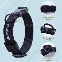 Catalyst Dog Collar for Total Protection Clip-It Case - Ρυθμιζόμενο Κολάρο Κατοικιδίων για Αδιάβροχη Θήκη Apple AirTag 2 / 1 Total Protection Clip-It της Catalyst - M - 35-49 cm - Black (CATPCBLKM)
