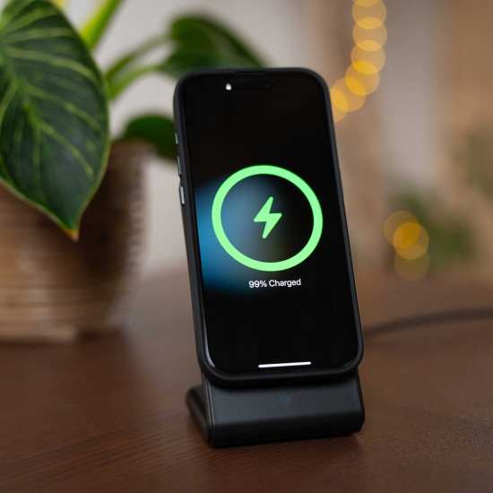Spacecase WM2B Wireless Desktop Charger MagCharger - Βάση Ασύρματης Φόρτισης MagSafe για iPhone 16 / 15 / 14 / 13 / 12 - 15W - Black (5905719110338)