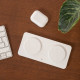 Spacecase WM3W Wireless Desktop Dual Charger MagCharge - Βάση Ασύρματης Φόρτισης MagSafe για iPhone 16 / 15 / 14 / 13 / 12 & AirPods - 15W - White (5905719110345)