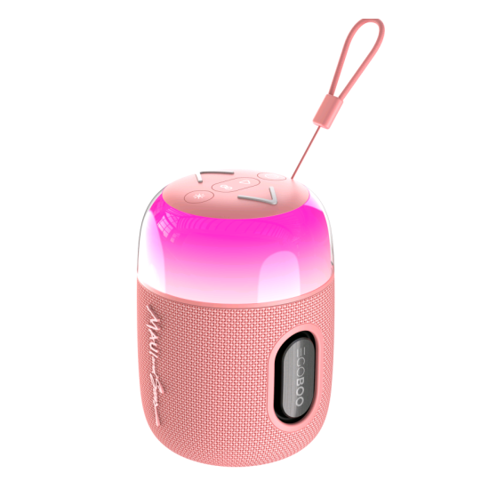 Egoboo X Maui and Sons BT Led Speaker Pulse - Ασύρματο Φορητό Ηχείο Bluetooth με Φωτισμό RGB - Pink (MUS2PNK)