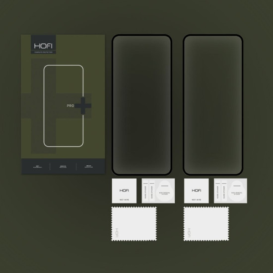Full Face Αντιχαρακτικό Γυαλί Οθόνης - Samsung Galaxy M35 - Hofi Premium Pro+ Tempered Glass - 2 Τεμάχια - Black (5906302310371)