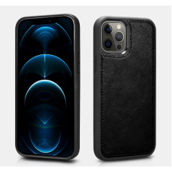 iCarer Crazy Horse Real Leather Detachable 2 in 1 Wallet - Δερμάτινη Θήκη / Πορτοφόλι με RFID - Apple iPhone 12 Pro Max - Black (WMI1208-BK)