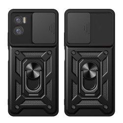 Θήκη Motorola Moto E22 / E22i Techsuit CamShield Ανθεκτική με Κάλυμμα για την Κάμερα & Μεταλλικό Ring Holder - Black (5949419070622)
