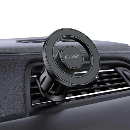 Tech-Protect N51 Magnetic MagSafe Vent Car Mount - Μαγνητική Βάση Στήριξης Κινητών MagSafe για Αεραγωγούς Αυτοκινήτων - Black (9589046925801)