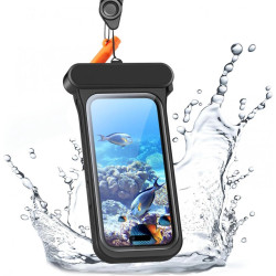ESR Waterproof Pouch Pro - Αδιάβροχη Θήκη με Λουράκι Λαιμού & Υποδοχή για Κάρτες - Apple iPhone 15 Pro / 14 Pro / 13 Pro - IPX8 - Black (4894240195703)