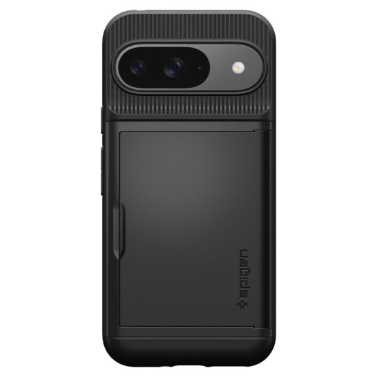 Ανθεκτική Θήκη με Υποδοχή για Κάρτες - Google Pixel 9 / 9 Pro - Spigen Slim Armor CS - Black (ACS07695)