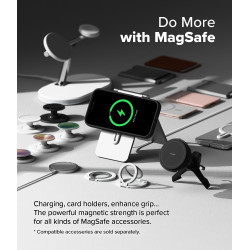 Ανθεκτική MagSafe Θήκη Σιλικόνης - Apple iPhone 16 Pro Max - Ringke Silicone Magnetic - Black (8809961789625)