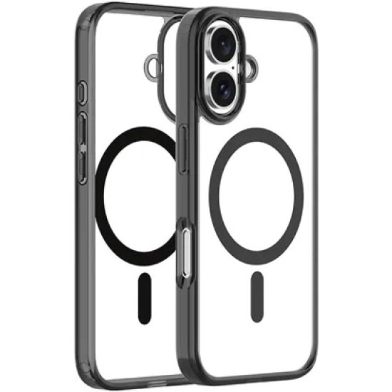 Θήκη Apple iPhone 16 - Vivid MagSafe Hybrid Case Διάφανη με MagSafe - Black (VIMAGACR496BK)