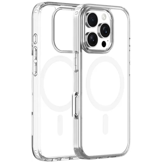 Θήκη Apple iPhone 16 Pro Max - Vivid MagSafe Hybrid Case Διάφανη με MagSafe - White (VIMAGACR498WT)