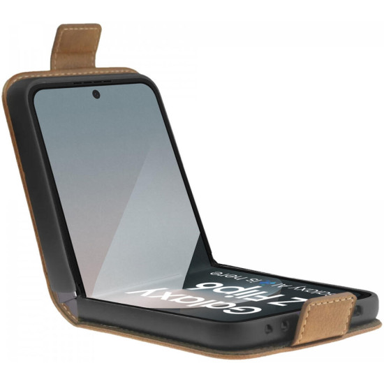 Θήκη Samsung Galaxy Z Flip7 FE / Z Flip6 - Rosso Element PU Πορτοφόλι - Brown (8719246449536)