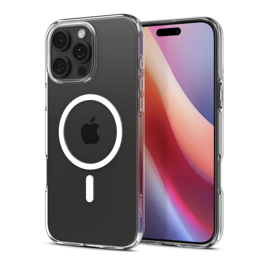 Θήκη Apple iPhone 16 Pro - Spigen Liquid Crystal MagFit Σιλικόνης με MagSafe - Crystal Clear (ACS08389)