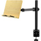 Navaris Book Stand with Clamp - Ρυθμιζόμενη Βάση με Βραχίονα & Σφιγκτήρα για Ανάγνωση Βιβλίου / Laptop / Tablet / eReader / Αναλόγιο από Μπαμπού - 34 x 24 cm - Natural Bamboo (‎NAV0000272P001C)