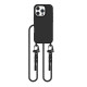 Θήκη Apple iPhone 16 Pro Max - Tech-Protect MagNecklace Σιλικόνης με MagSafe & Αποσπώμενο Λουράκι Λαιμού - Black (5906302311965)