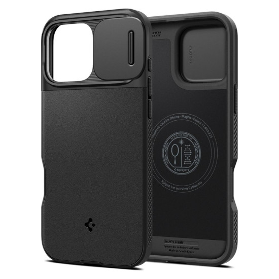 Θήκη Apple iPhone 16 Pro - Spigen Optik Armor MagFit με MagSafe & Κάλυμμα για την Κάμερα - Black (ACS08149)