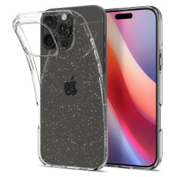 Θήκη Apple iPhone 16 Pro - Spigen Liquid Crystal Glitter Σιλικόνης - Crystal Quartz (ACS08113)