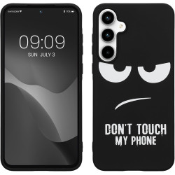 Θήκη Samsung Galaxy A55 - KWmobile TPU Case Σιλικόνης - Don't Touch My Phone / White / Black (KWM000021QD001C)