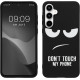Θήκη Samsung Galaxy A55 - KWmobile TPU Case Σιλικόνης - Don't Touch My Phone / White / Black (KWM000021QD001C)